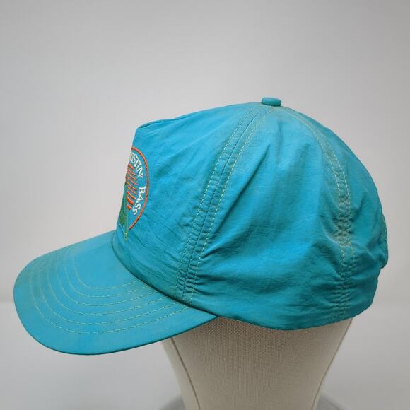 Bustin Bass Snapback Trucker Hat Blue One Size Embroidered P Brand Vintage USA - Picture 3 of 9